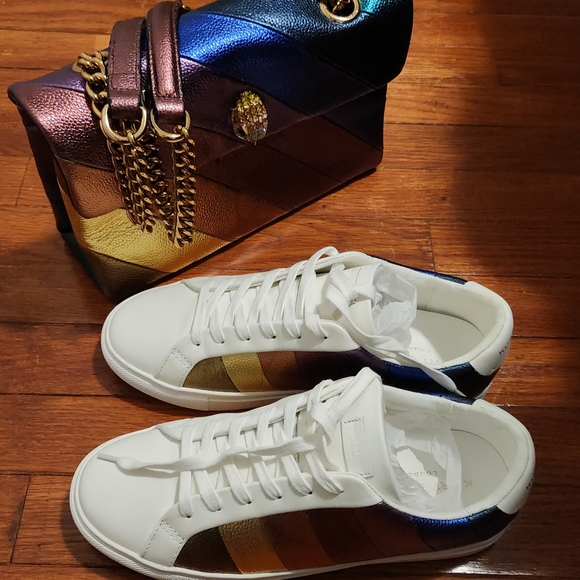 Kurt Geiger Shoes - Kurt Geiger White and Gold Sneakers
